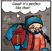 Stairway Stories. Winter fun. Doudou gets to work.