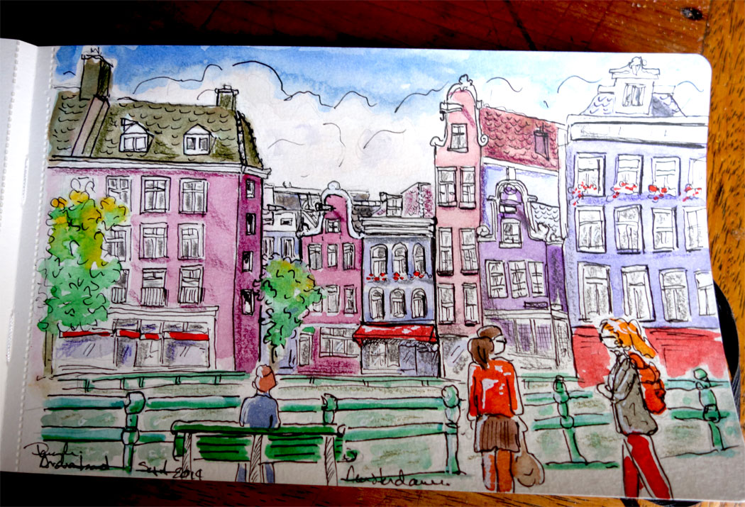 Croquis urbains-Urban Sketching. Amsterdam.